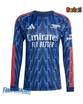 Arsenal Tricou Fotbal Replică 2025-26 Barbati Deplasare Mâneci Lungi